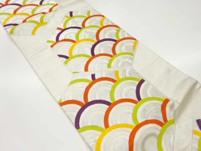 JAPANESE FUKURO OBI / WOVEN SEIGAIHA